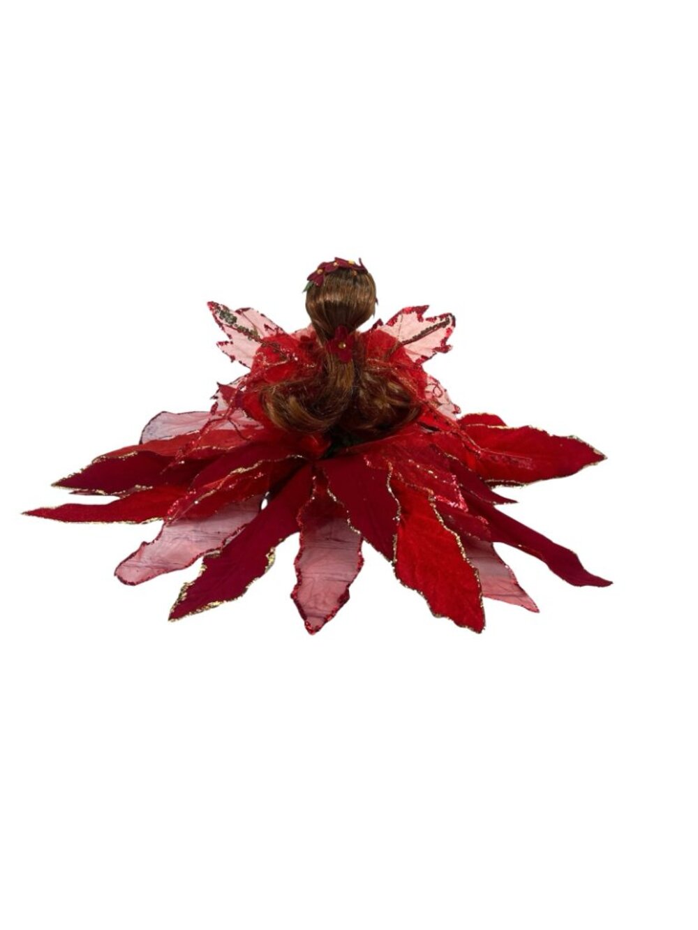 2011 Woodland Forest Fairy Pixie Elf Red Ornament Decoration Christmas Doll 15" - Picture 4 of 8